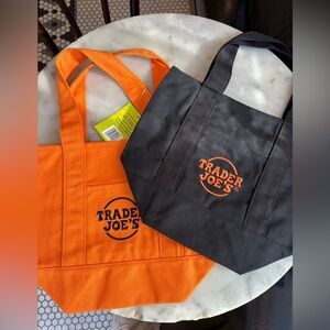Trader Joe’s Mini Tote Bags Orange & Black